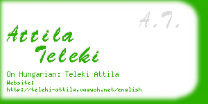 attila teleki business card